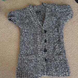 Express Charcoal and Black Women's Cardigan